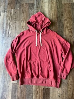 Buffalo David Bitton Red Hooded Pullover Sweatshirt